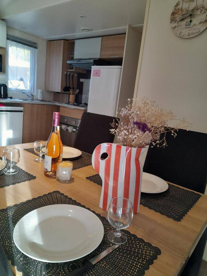 Camping pour 6 personnes, avec Terrasse ainsi que Bassin pour enfant et Piscine à Parentis-en-Born - 4