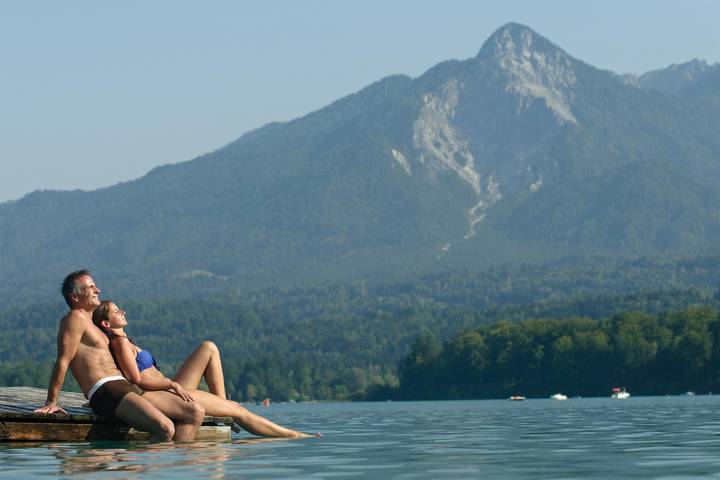 Ferienwohnung für 5 Personen, mit Garten und Balkon sowie Seeblick und Ausblick, kinderfreundlich in Finkenstein am Faaker See - 2