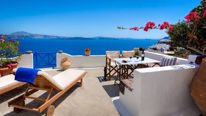 Casa de vacaciones para 4 personas, con Vistas al mar y Terraza en Oia