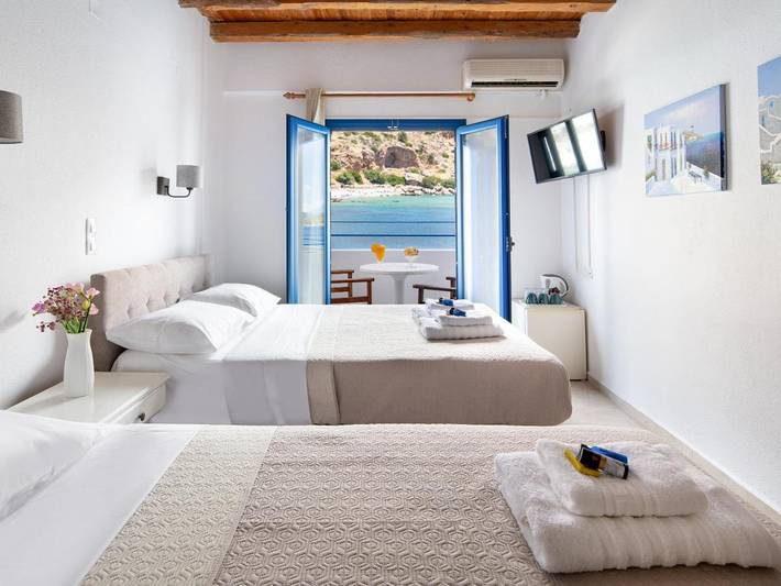 Location de vacances pour 2 personnes, avec Balcon ainsi que Terrasse et Vue dans Loutró - 4
