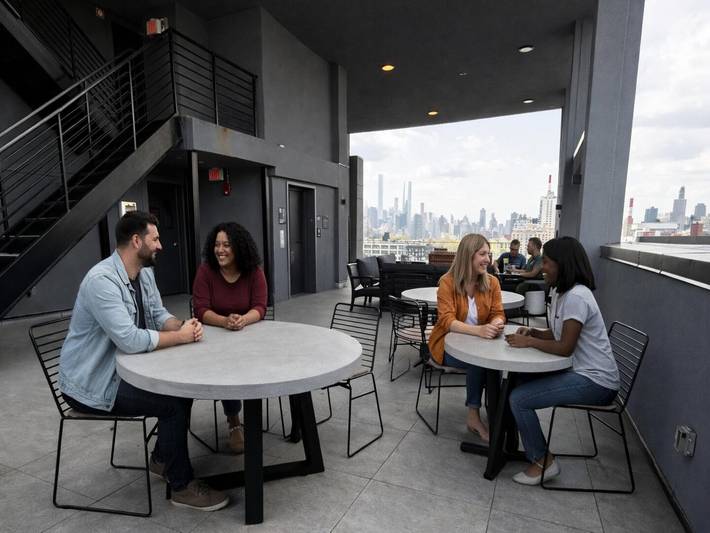 Apartamento entero, Habitación, 1 Cama Queen Size Con Vista A Manhattan in Queens, Nueva York