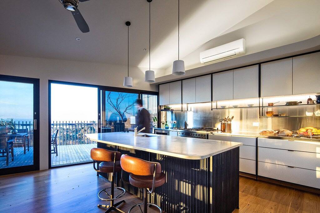 Spektakuläre Aussicht auf die Bucht vom South Channel House in Mccrae in McCrae, Mornington Peninsula