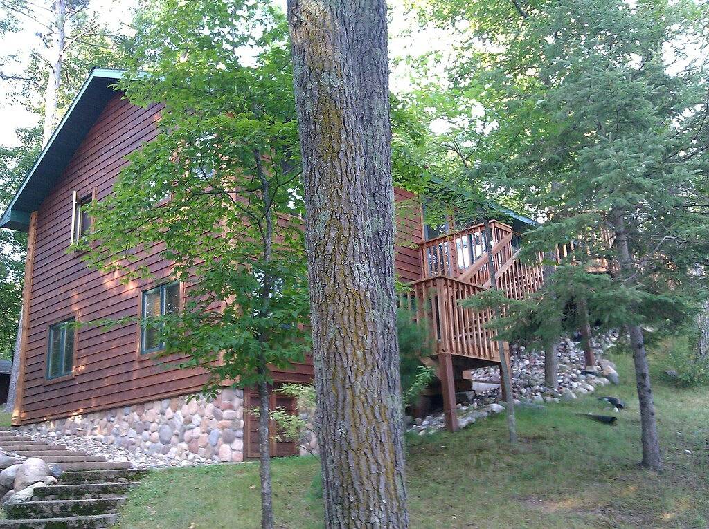 Haus am See auf der nördlichen Seite des Rush Lake, nach Süden mit einer schönen Aussicht. Zuhause sieht aus in Crosslake, Crow Wing County