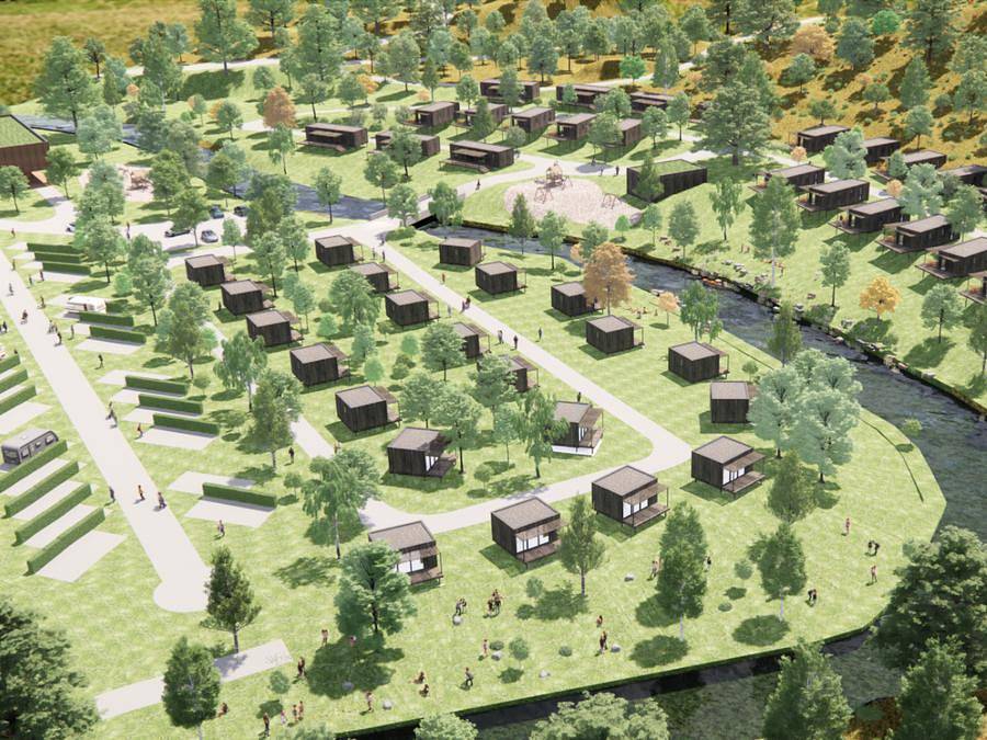 Camping Le Hameau de l'Ourthe - Lodge 6 personen - Öko-Lodge 6 Personen in Houffalize, Bastogne