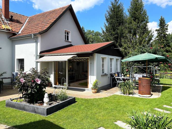 Ferienwohnung für 3 Personen, mit Terrasse und Garten am Bärwalder See