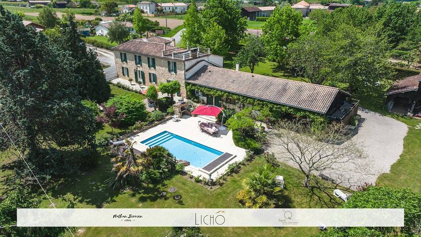 Chambre d’hôte pour 2 personnes, avec piscine et jardin à Puybarban