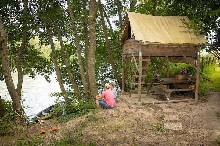 Cabane en bois pour 2 personnes, avec jardin, animaux acceptés