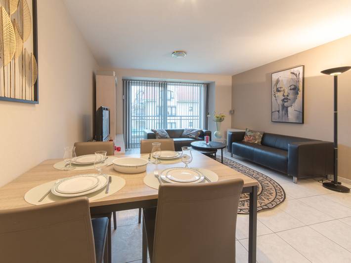 Apartament wakacyjny dla 4 osób, z balkon w Wybrzeże Belgijskie