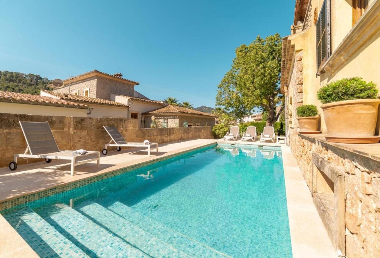 Ferienhaus 'Son Apiana' mit Bergblick, Wi-Fi und Klimaanlage in Mancor de la Vall, Mallorca Inselmitte