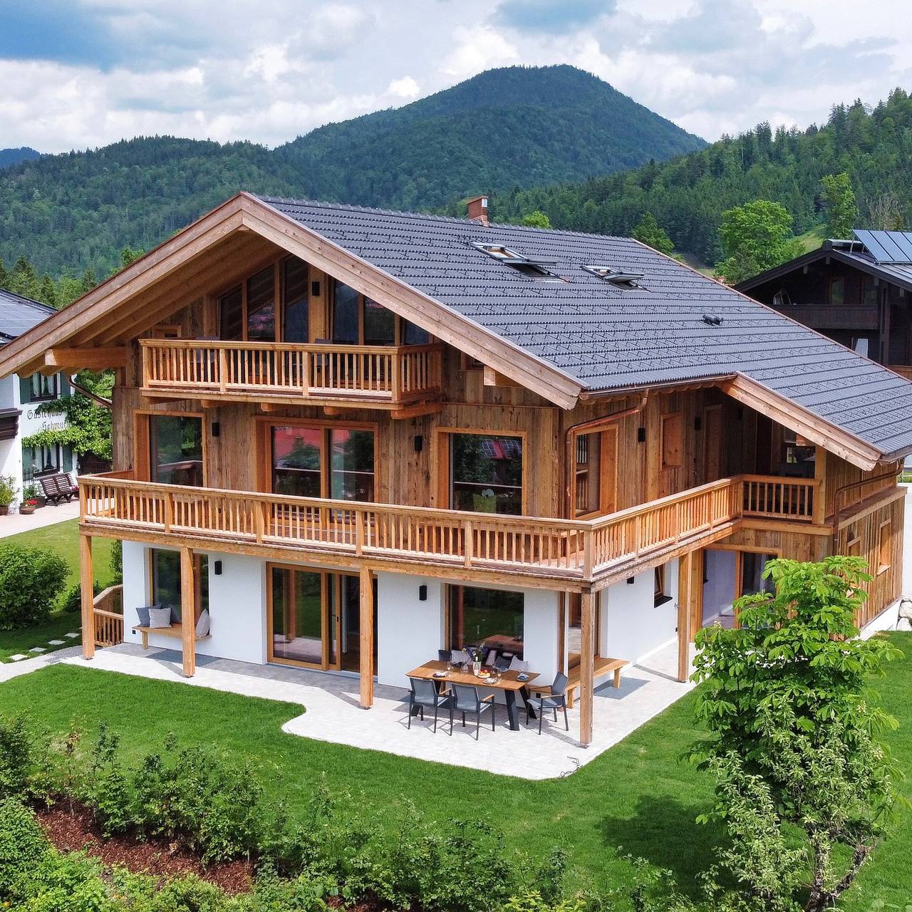 Appartement de vacances entier, Designchalets auf 685 - Gipfelhütte - mit Masterschlafzimmer, zwei Hüttenzimmer und Balkon in Reit im Winkl, Alpes bavaroises