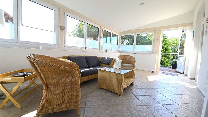 Ferienwohnung für 5 Personen, mit Ausblick und Garten in Krummbek