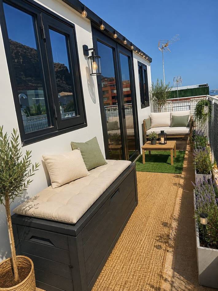 Ganzes Studio, Ferienstudio „Playa“ mit Meerblick, WLAN und Klimaanlage in Playa de la Arenita (Arona), Arona