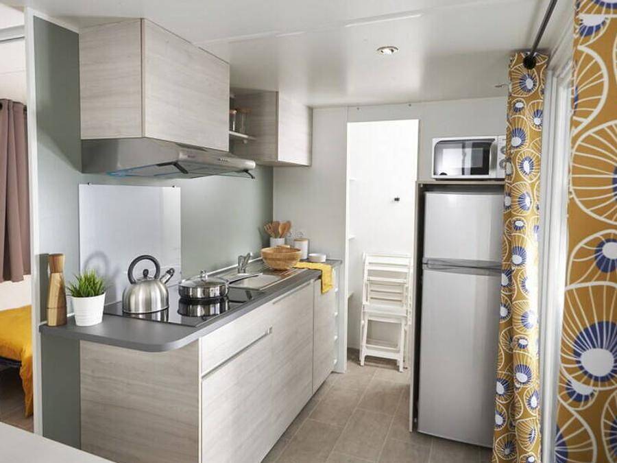 Camping Le Soleil de Saint Sieu (Anciennement Le Villeu) - Mobilheim 4 personen - Comfort | 2 Schlafz. | 4 Pers. | Erhöhte Terrasse | Klimaanlage in Lancieux, Dinan und Umgebung