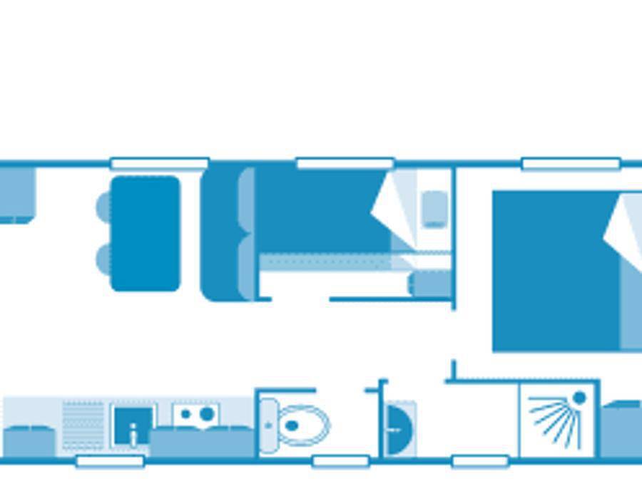 Camping Sandaya Sanguinet Plage - Tiny house 4 persons - Roulotte 4p 2ch in Sanguinet, Côte d’Argent