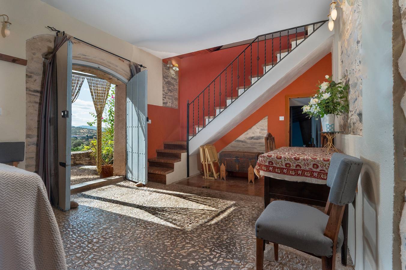 Country House "El Rincón" with Mountain View, Private Pool & 2 Terraces in Arroyomolinos de León, Sierra de Aracena y Picos de Aroche