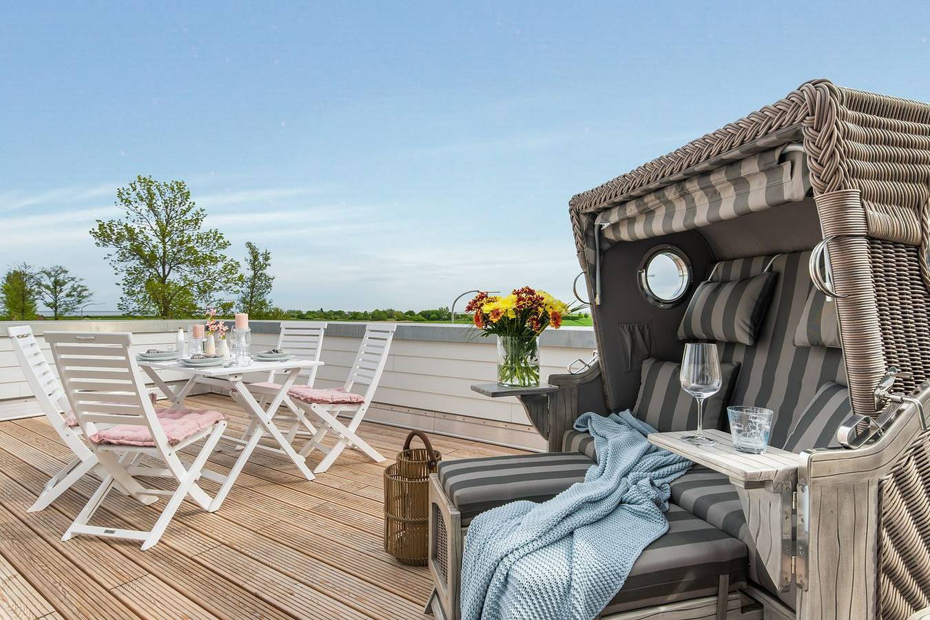 Ganze Wohnung, Ausguck 34 - Sauna, Dusche, Kamin, Dachterrasse, Strandkorb, Grill in Olpenitz, Kappeln