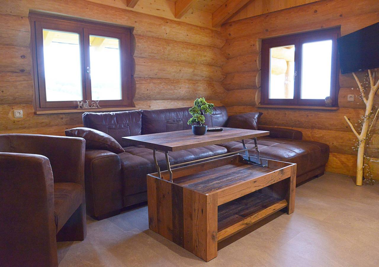 Holzblockhaus in Drebach, Erzgebirge