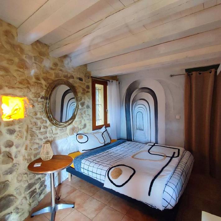 Ferienhaus für 2 Personen, mit Balkon und Terrasse sowie Garten und Ausblick