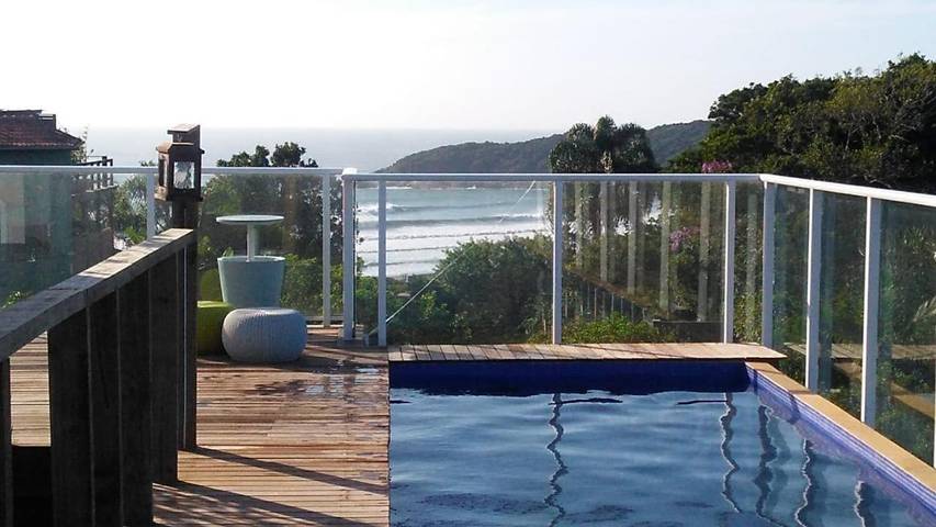 Pousadas para 2 pessoas, com jardim e piscina e ainda balcão na Praia do Rosa