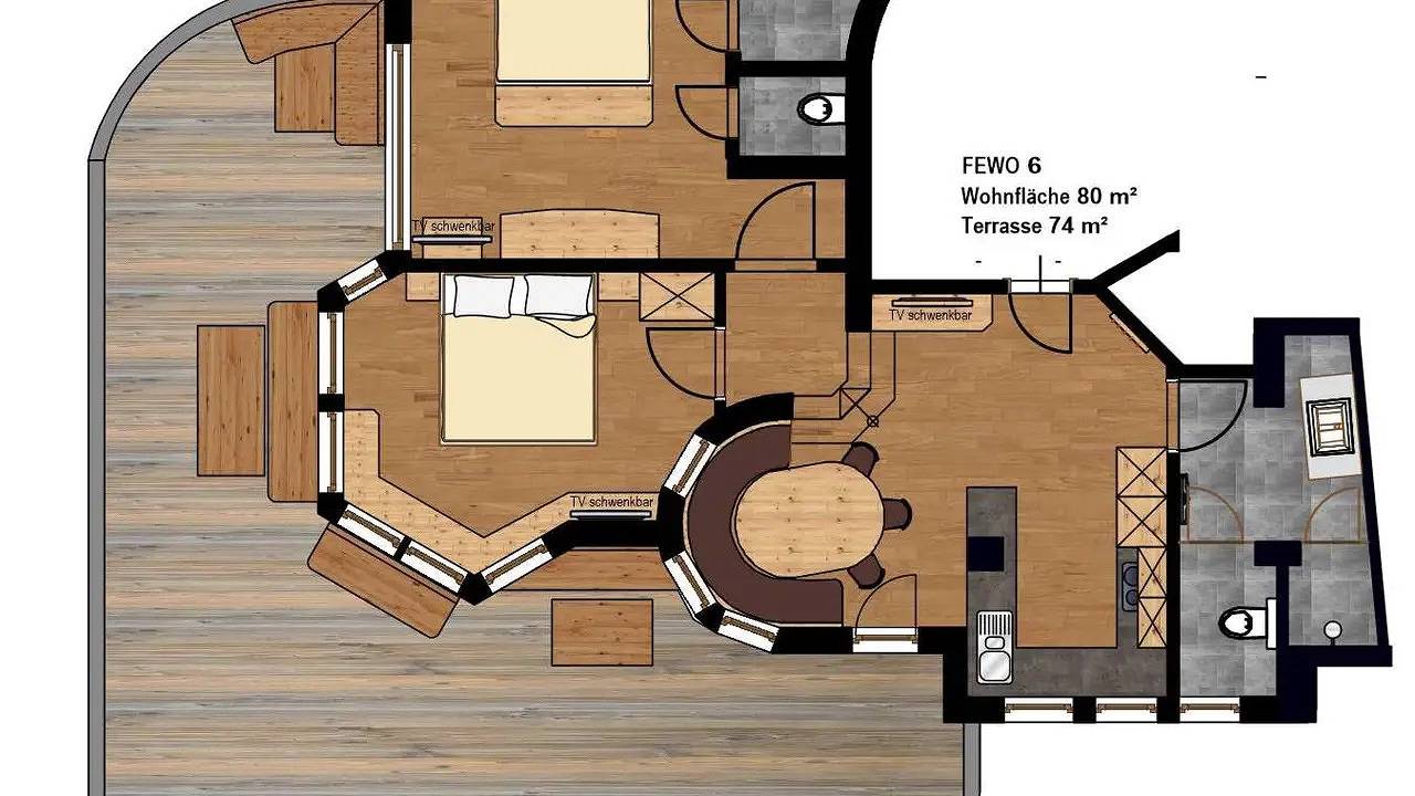 Ganze Ferienwohnung, Ferienwohnung für 4 Personen (83 m²) in Tux in Tuxer Alpen, Hintertux