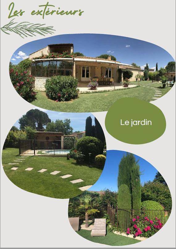 Location de vacances pour 4 personnes, avec jardin ainsi que piscine et vue à Villelaure