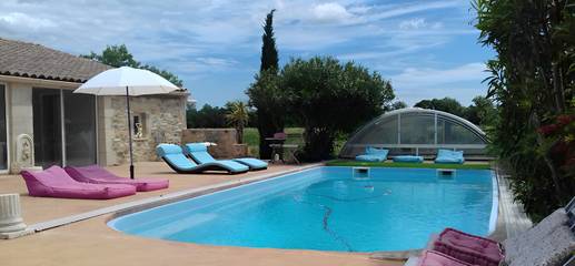 Chambre d’hôte pour 2 personnes, avec piscine et jardin dans l' Aude