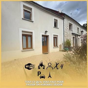 Gîte pour 4 personnes, avec jardin et terrasse dans Saint-Denis-lès-Rebais