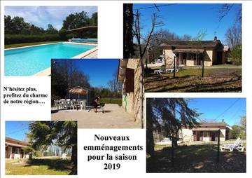 Location de vacances pour 5 personnes, avec jardin ainsi que piscine et vue à Baneuil