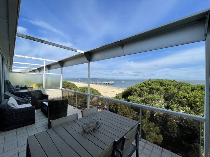 Appartement de vacances pour 6 personnes, avec Balcon ainsi que Balcon/Terrasse et Terrasse au Bassin d'Arcachon
