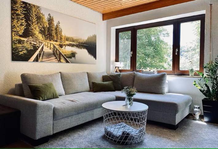 Ferienwohnung für 4 Personen, mit Balkon und Terrasse sowie Garten und Ausblick in Gefrees