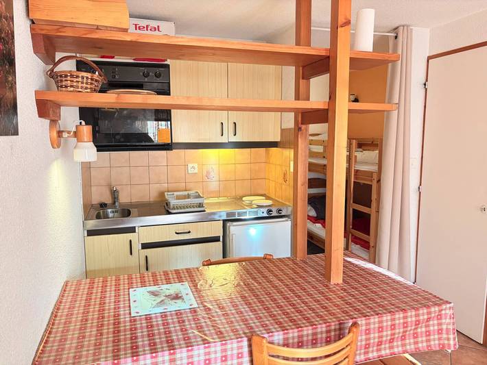 Ganzes Studio, Studio zentral, 4 Pers., 850m zu Liften, Shops, Kino, Balkon, Skiraum, Tiere erlaubt in Les Carroz, Arâches-la-Frasse