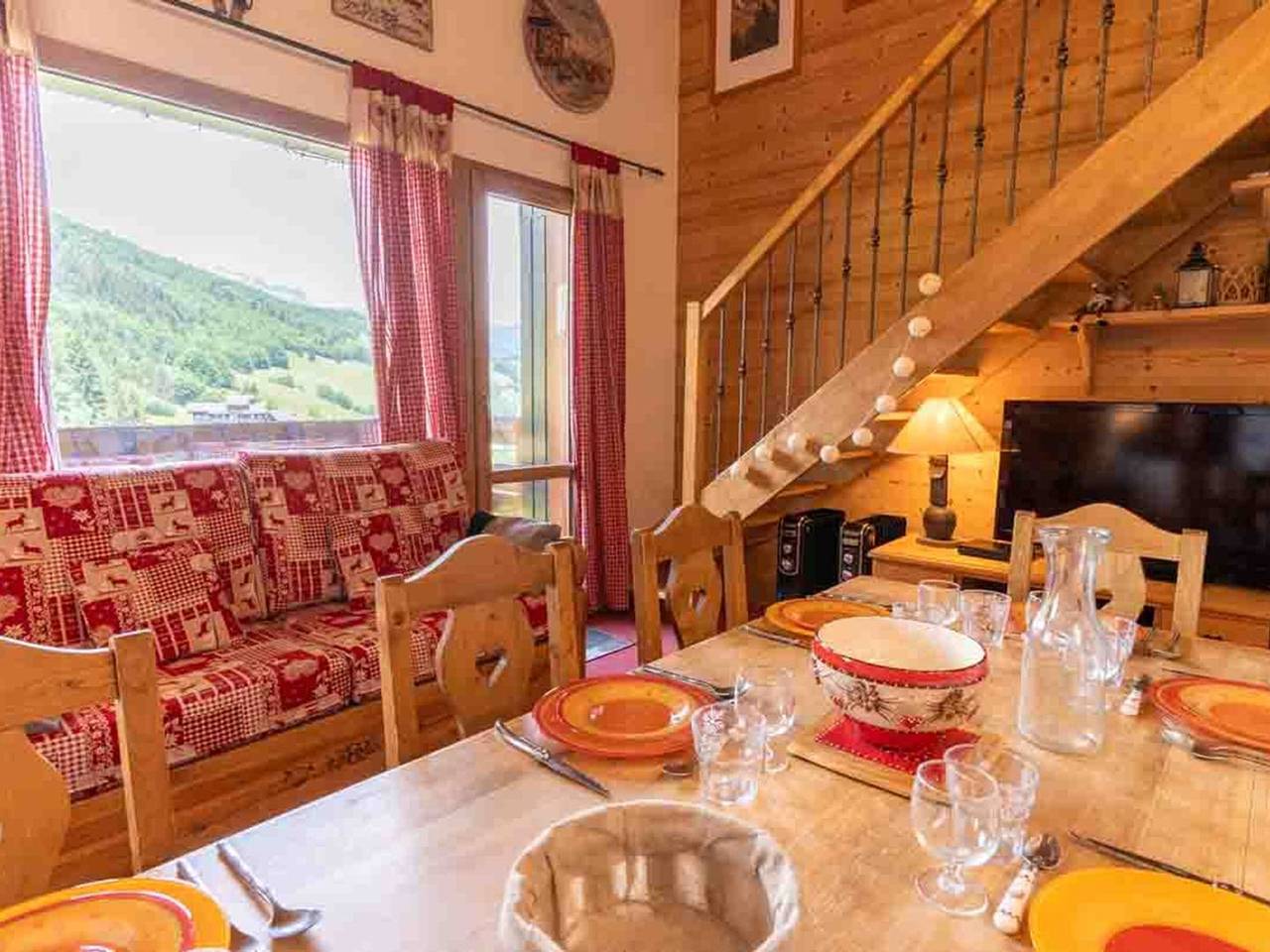 Ganze Wohnung, Schöne 3-Zimmer-Wohnung mit Mezzanine in Valmorel, 8 Personen, Haustiere erlaubt, Parkplatz optional in Valmorel, Les Avanchers-Valmorel