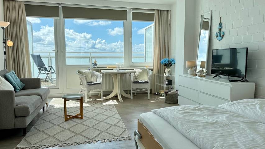 Ferienwohnung für 2 Personen, mit Balkon und Seeblick auf Sylt