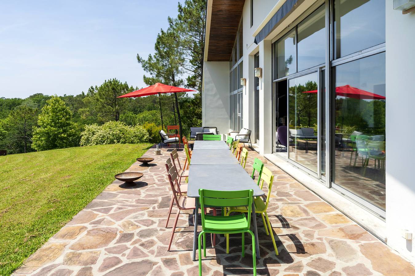 Maison de vacances 'Espace, Luxe, Calme Et Nature' avec vue sur les montagnes et climatisation in Saint-Martin-de-Seignanx, Côte d’Argent