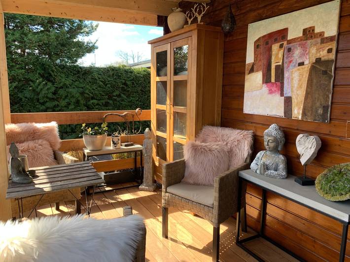 Bungalow für 2 Personen, mit Garten