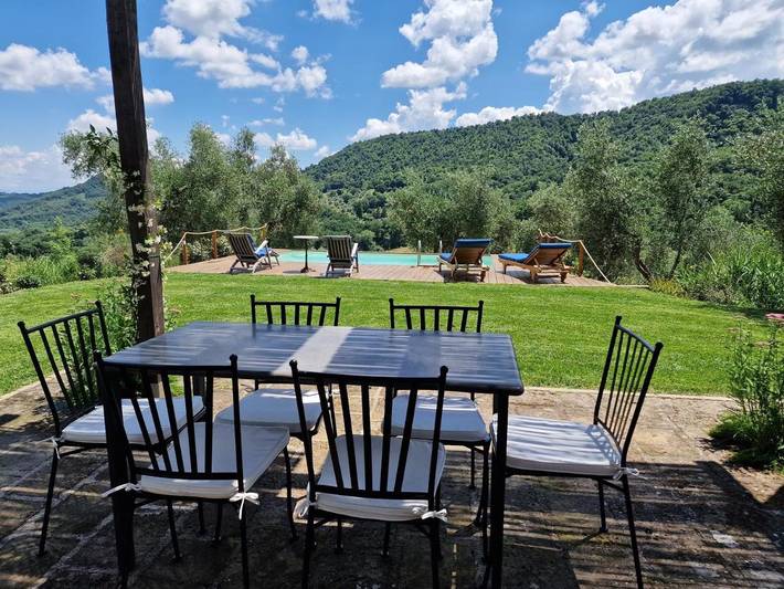 Ferienhaus für 5 Personen, mit Pool und Ausblick sowie Garten in Bagnoregio