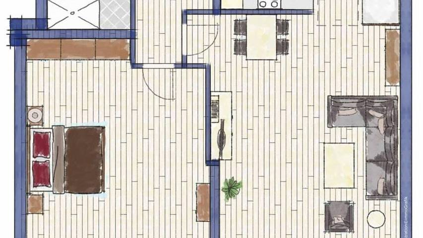 Ferienwohnung für 4 Personen, mit Balkon in Travemünder Woche - 4