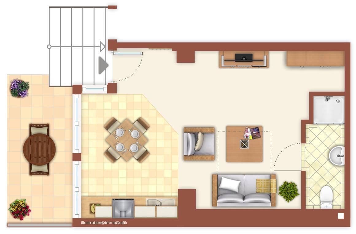 Appartement entier, Appartement de vacances pour 2 personnes avec vue sur l’océan in Warnemünde Strand, Rostock