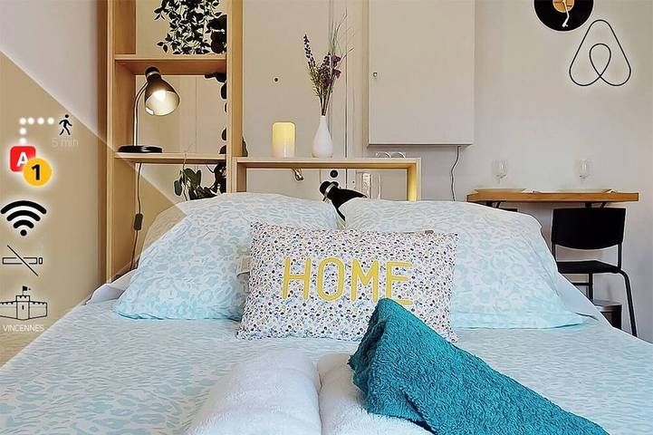 Ganze Wohnung, Twin 1 & 2 Studios Metro Paris Disney Wifi Rer A in Vincennes, Val-de-Marne