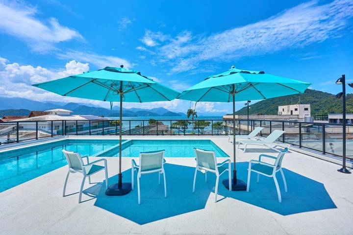 Casas e apartamentos de temporada para 2 pessoas, com piscina infantil e piscina e ainda terraço and jardim em Praia Grande Ubatuba