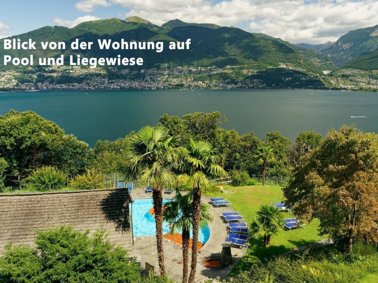 Ganze Wohnung, Studio mit Blick auf das Wasser in Piazzogna, Gambarogno