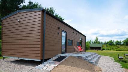 Camping für 8 Personen, mit Ausblick und Sauna sowie Terrasse, mit Haustier in Ermland-Masuren