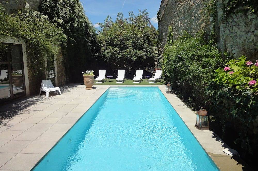 Charmantes Steinhaus, Pool, Garten, 8 Personen, komplett ausgestattet in Pouzols-Minervois, Mittelmeerküste (Frankreich)
