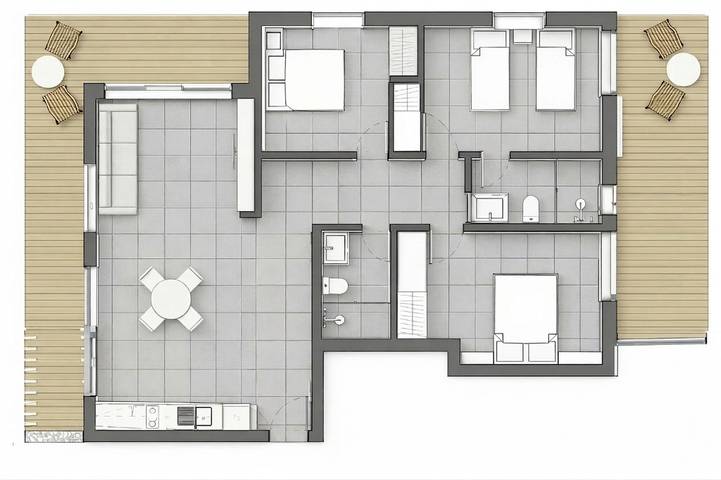 Geheel appartement, Vakantieappartement voor 6 personen met uitzicht op zee in Ilhas de Barlavento, Sal