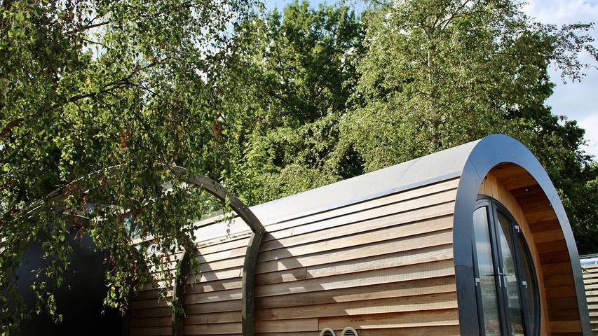 Hütte für 2 Personen, mit Terrasse und Sauna in Naturpark Barnim