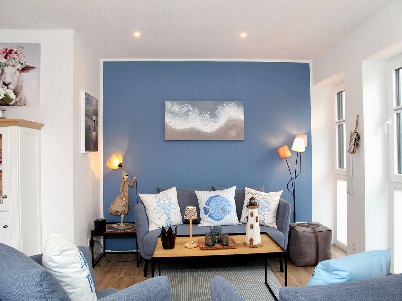 Ganze Ferienwohnung, Deichkrone - Neue Ferienwohnung Deichkrone mit Hafenblick, Balkon & Infrarotkabine in Greetsiel, Krummhörn