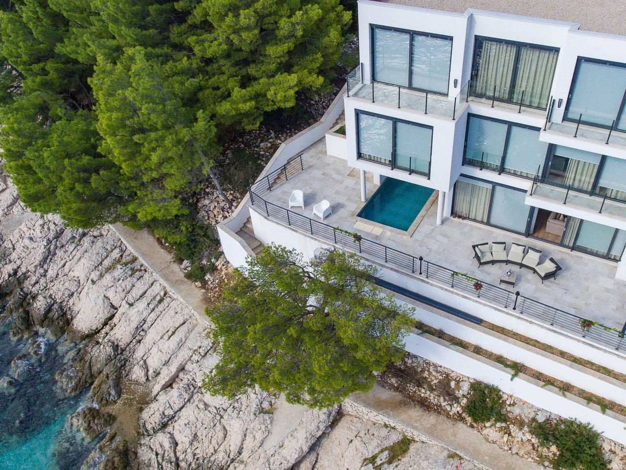 Villa Puntien am Meer mit privatem Pool in Drvenik, Makarska Riviera