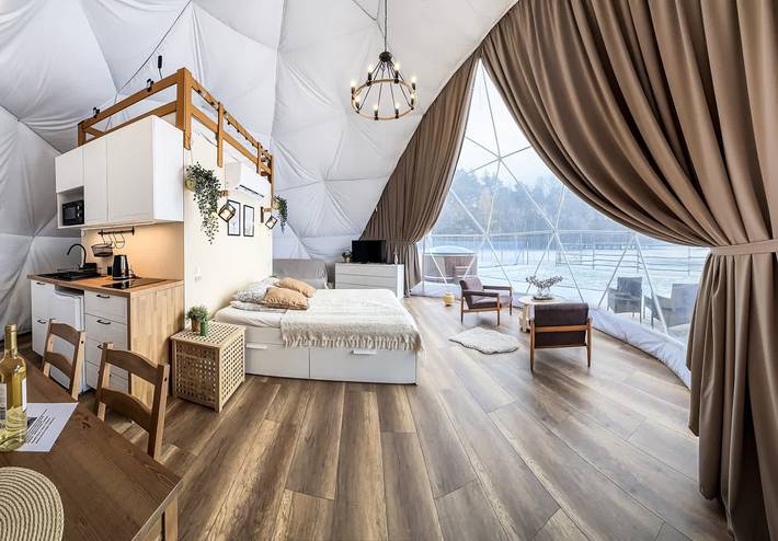 Tente pour 6 personnes, avec jacuzzi et balcon/terrasse en Pologne - 4