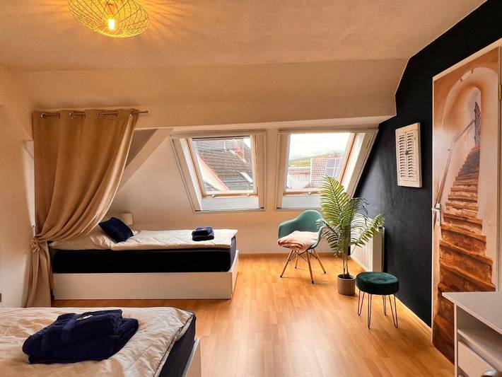 Ferienwohnung für 6 Personen, mit Ausblick und Terrasse
