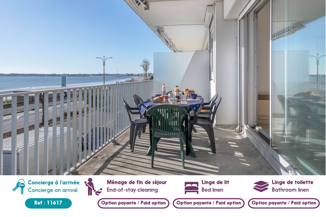 Entire apartment, Vue mer - 30m de la plage - 2 adultes / 2enfants in La Baule-Escoublac, Côte d'Amour